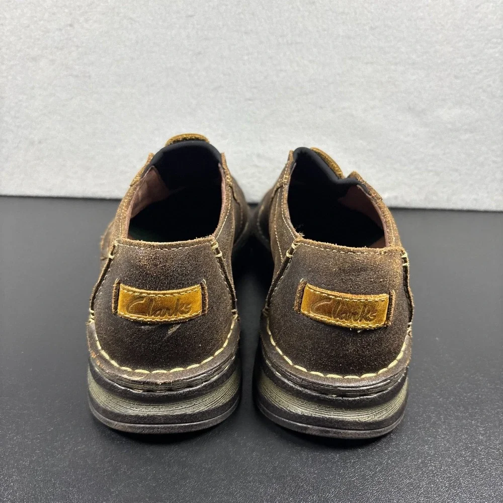Clarks Garnett 35143 Brown‎ Loafer Shoes Leather Sneakers Size 10M Slip On
